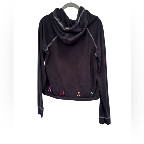 Roxy Black Hoodie Jacket size Large - Picture 3 of 6